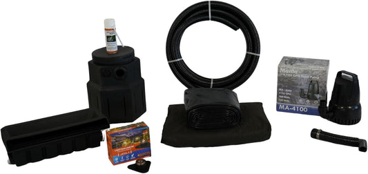 HALF OFF PONDS Pond Free Cascade 4100 Waterfall Kit with 15' x 25' PVC Liner and 4,100 GPH Pump - PVCPMDP0-VerdiqueGarden