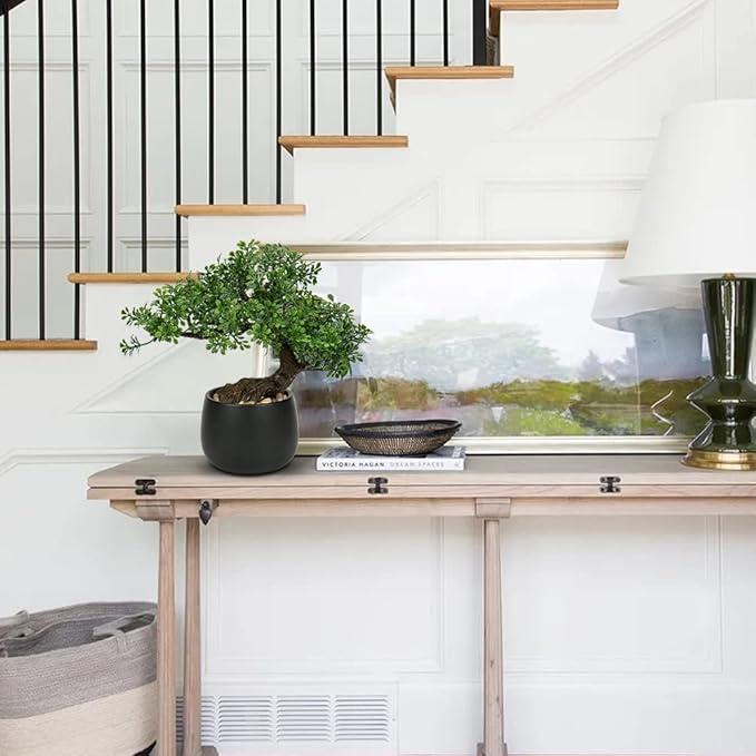 Artificial Bonsai Tree Juniper Faux Plants Indoor Fake Plants Decor with Ceramic Pots for Home Table Office Desk Bathroom Shelf Bedroom Living Room Farmhouse Decorations-VerdiqueGarden