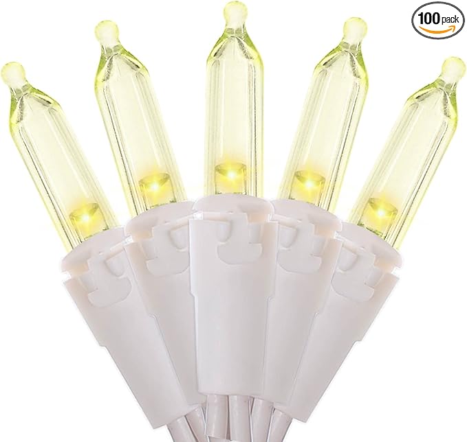 MULTI-SPARKING White LED Christmas Lights - 100 Count Warm White Christmas String Lights for Tree, Party, Wedding, Holiday, Indoor and Outdoor Decor, 33 Feet White Wire, UL Certified, Connectable-VerdiqueGarden