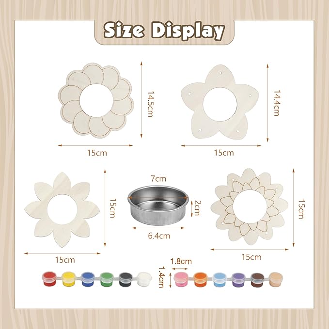 Fennoral 4 Pack Bird Feeder Kits for Kids Make Your Own Bird Feeders Wooden Art and Craft for Girls Boys Ornaments DIY to Paint Bird Feeders Craft for Spring Garden Outdoor Summer Activities Project-VerdiqueGarden