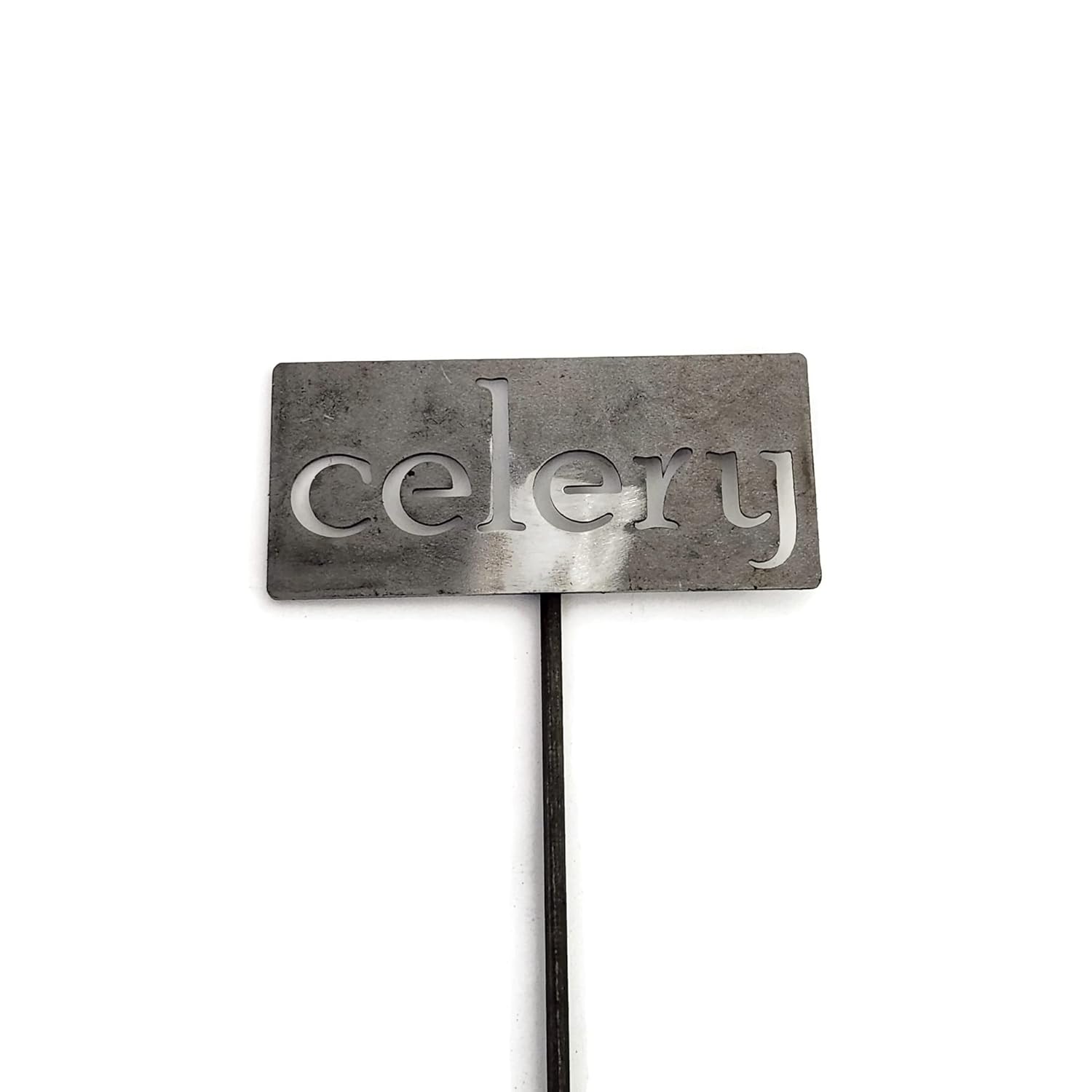 Classic Metal Garden Markers 19 Inches Tall (celery, Raw, Unfinished Steel (will rust with time))-VerdiqueGarden