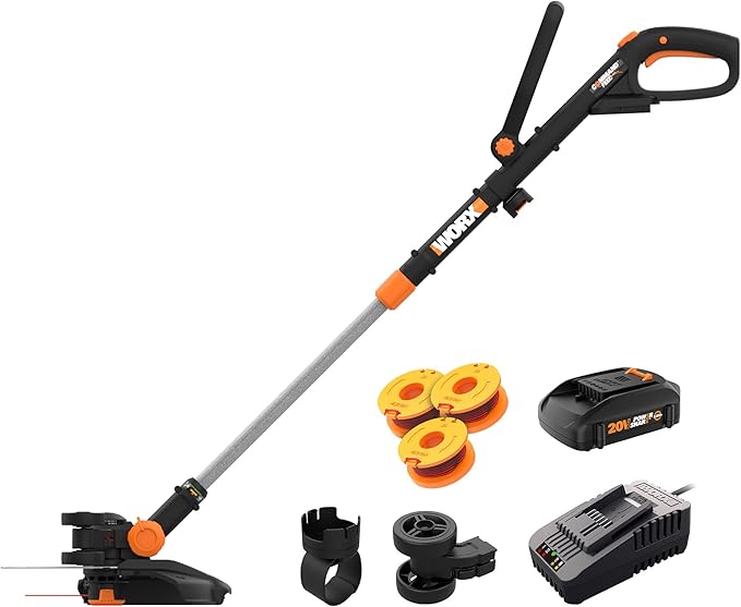 Worx GT Revolution 20V 12" String Trimmer Grass Trimmer/Edger/Mini-Mower, WG170.2-VerdiqueGarden