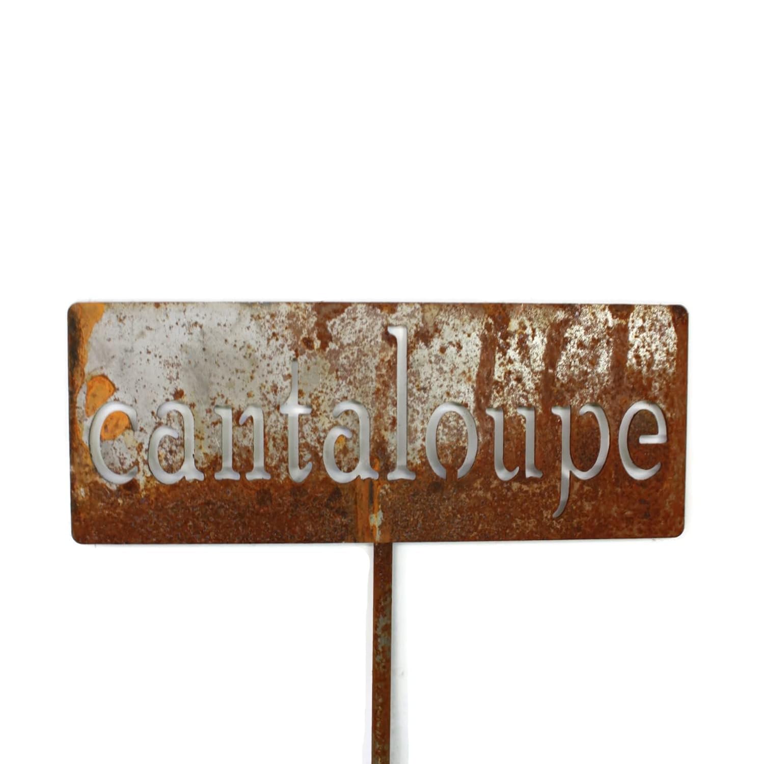 Classic Metal Garden Markers 19 Inches Tall (cantaloupe, Naturally Rusted)-VerdiqueGarden