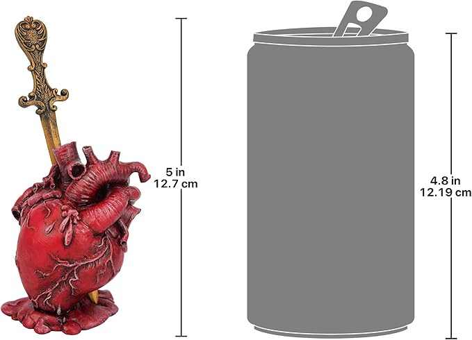 Design Toscano Edgar Allen Poe s Tell-Tale Heart Statue 5 Inch-VerdiqueGarden