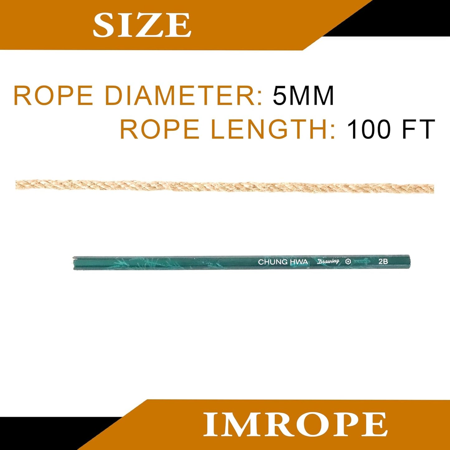 5mm x 100 Feet Natural Jute Rope, Twine for Gardening Tomato Climbing Plant Tie Floristry Crafts Gift Wrapping Packing Decor-VerdiqueGarden