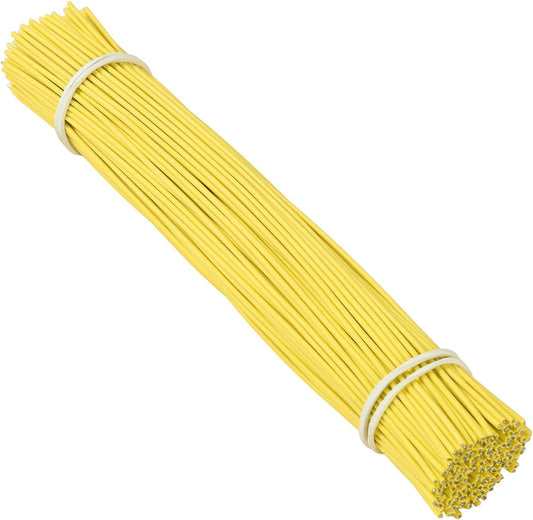 200 Pcs 6 inch Garden Twist Tie, Round Plastic Twist Ties for Plants, Vines and Wrapping Cords or Christmas Tree Gardening Plants Growth and Care, Office Home Cable Organization (Yellow)-VerdiqueGarden