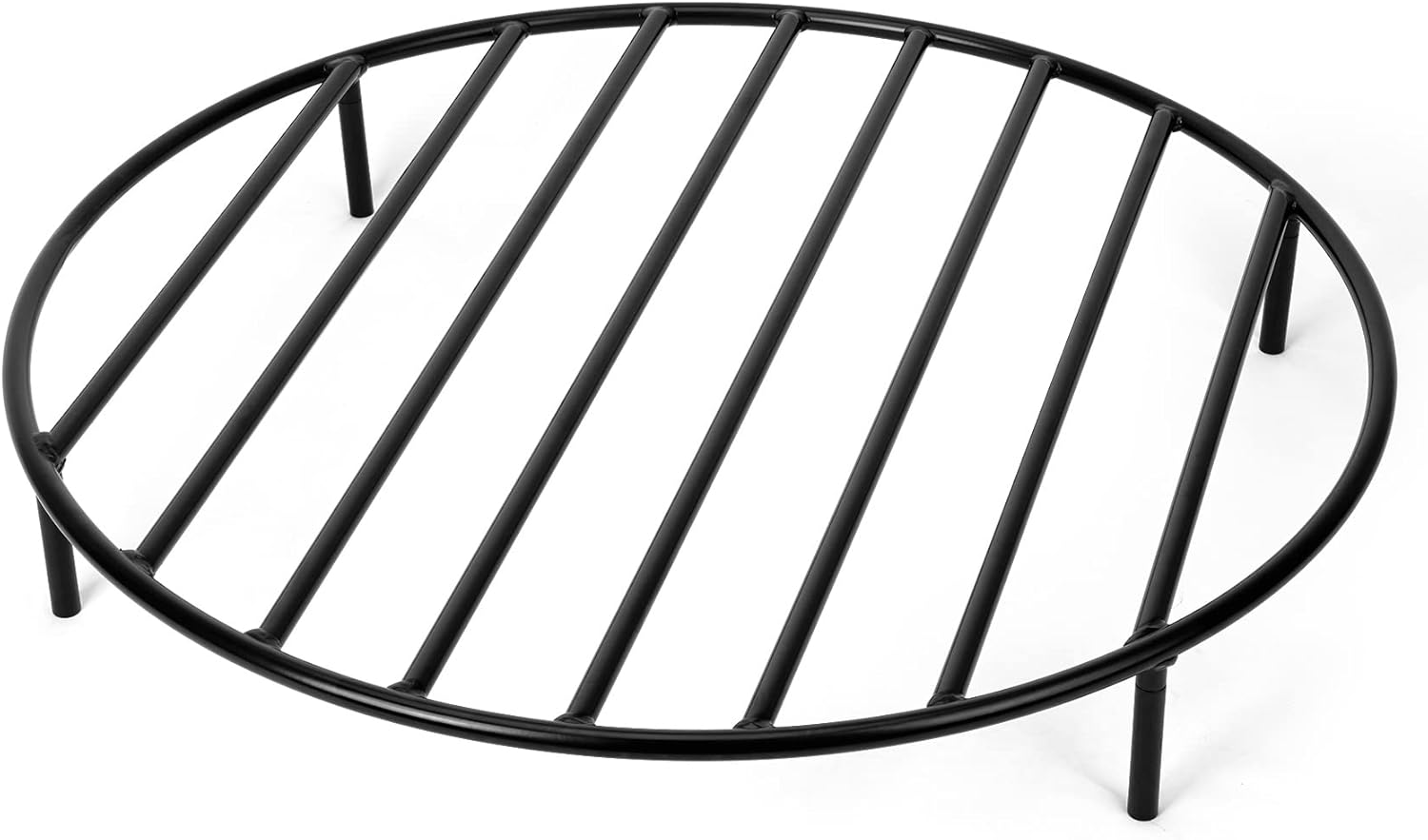 only fire Round Fire Pit Grate with 4 Legs for Outdoor Campfire Grill Cooking, 24 Inch-VerdiqueGarden