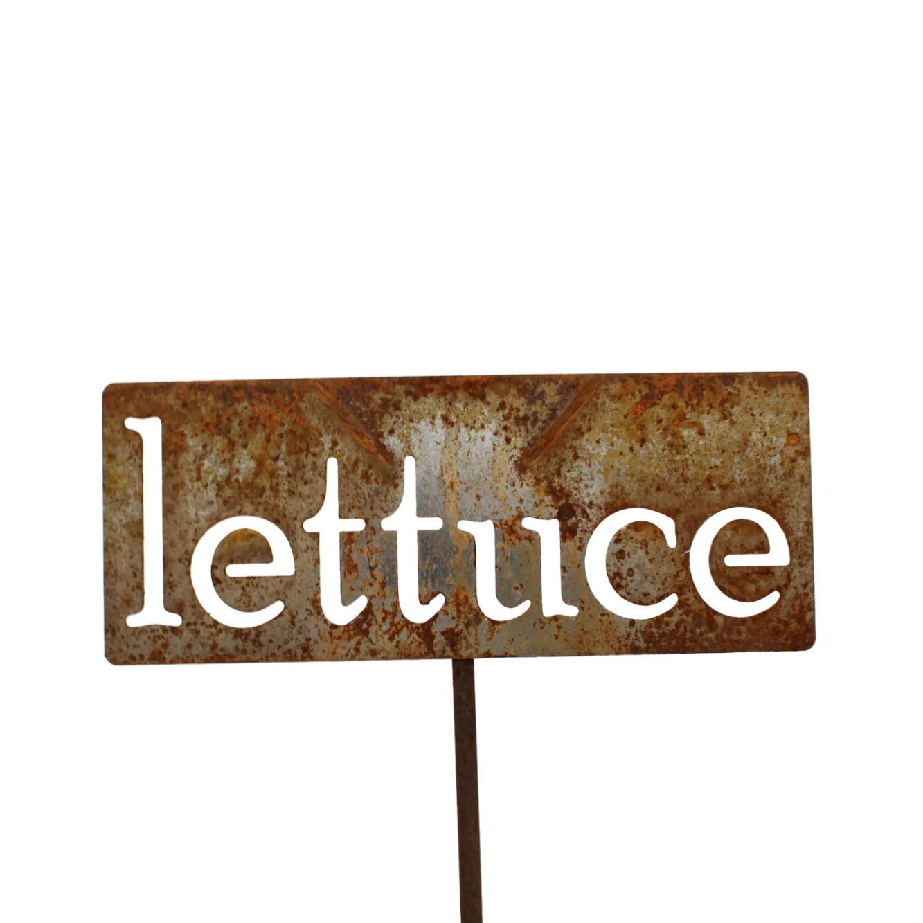 Classic Metal Garden Markers 19 Inches Tall (lettuce, Naturally Rusted)-VerdiqueGarden