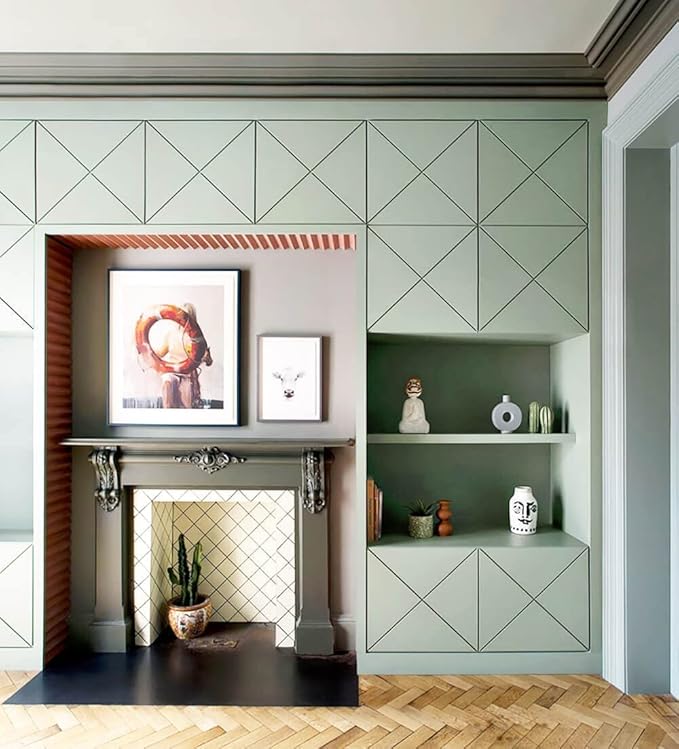 Dimoon 590''x23.6'' Green Peel and Stick Wallpaper Contact Paper Modern Self Adhesive Wall Paper Removable Renter Friendly Textured Solid Color Shelf Cabinet Vinyl Roll (590''x23.6'',Light Green)-VerdiqueGarden