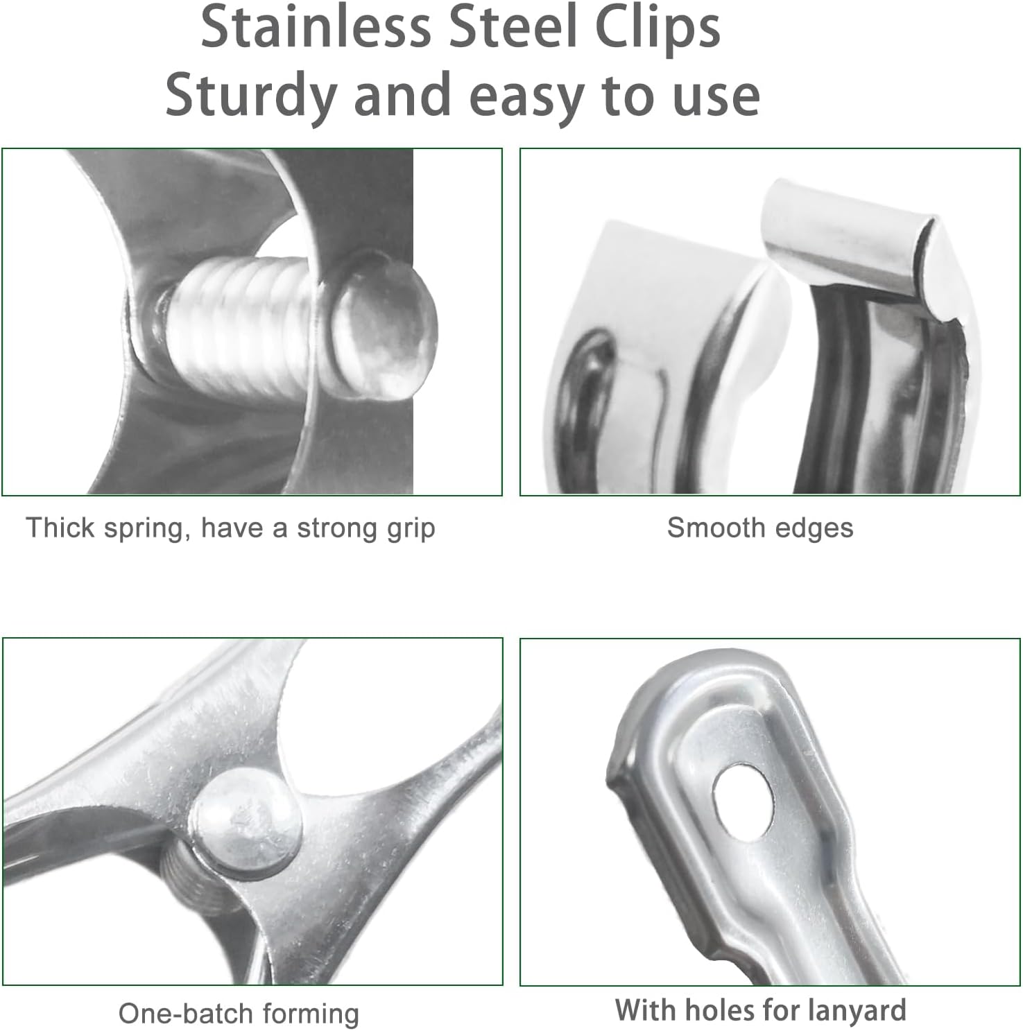 40 PCS Garden Clips, Greenhouse Clamps Made of Stainless Steel, Greenhouse Clips for Netting, Have a Strong Grip to Hold Down the Shade Cloth or Plant Cover on Garden Hoops-VerdiqueGarden