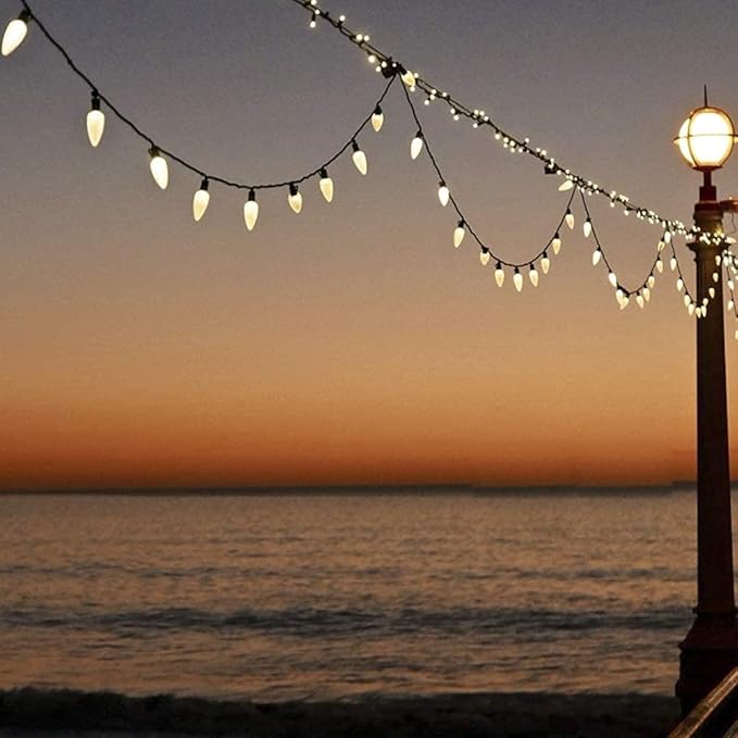 100Pack C9 Replacement LED Light Bulbs, Strawberry Christmas Bulb 2700K Soft White Shatterproof & Waterproof Outdoor String Light Bulbs, E17 Candelabra Base Edison Bulbs for Holiday Decoration-VerdiqueGarden