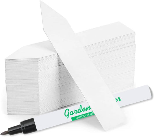 4 Inch Plastic Plant Labels for Seedlings, Flexible Waterproof Plant Tags, Vegetable Gardening Stake Tags for Potted Plants and Outdoor Garden, White, 1000 Pcs-VerdiqueGarden