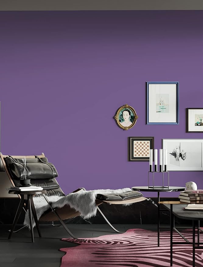 Dimoon 78.7''x17.7'' Purple Peel and Stick Wallpaper Contact Paper Modern Self Adhesive Wall Paper Removable Renter Friendly Textured Solid Color Shelf Cabinet Vinyl Roll (78.7''x17.7'',Dark Purple)-VerdiqueGarden