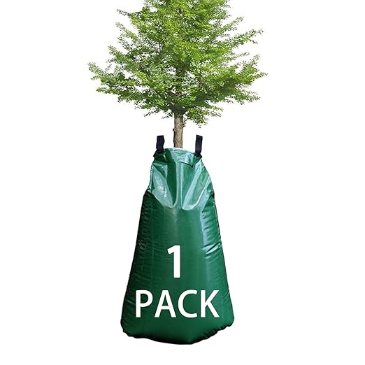 1 Pack Tree Watering Bag, 20 Gallon Slow Release Watering Bag for Trees, Premium PVC Shrub Watering Bag with Heavy Duty Zipper, Sturdy Reusable Drip Irrigation Bag-VerdiqueGarden