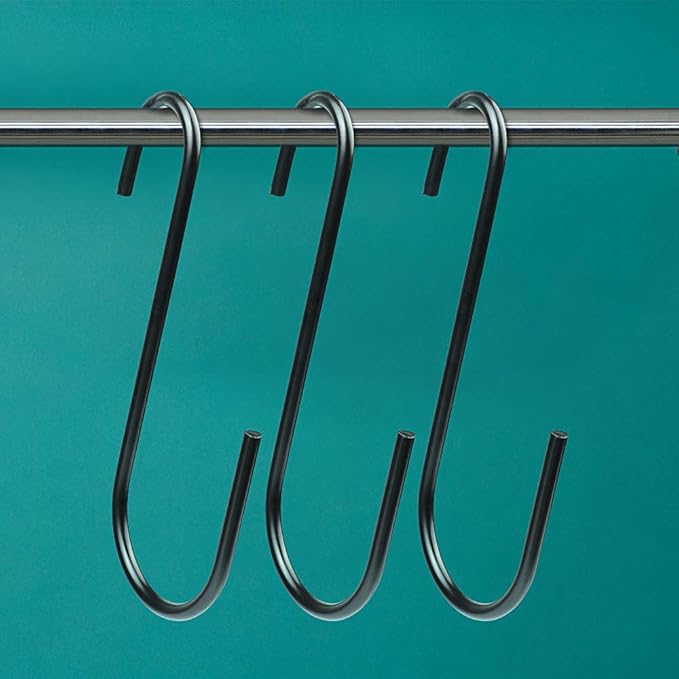 Vindar 3 Pack 6 Inches Bird Feeder Hook Heavy Duty Big S Hooks Hangers for Kitchen, Office, Wind Chimes, Lanterns, Gardening Tools, Hummingbirds Feeders, Bird House, Lanterns-VerdiqueGarden