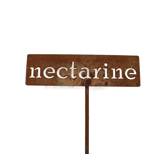 Classic Metal Garden Markers 19 Inches Tall (nectarine, Naturally Rusted)-VerdiqueGarden