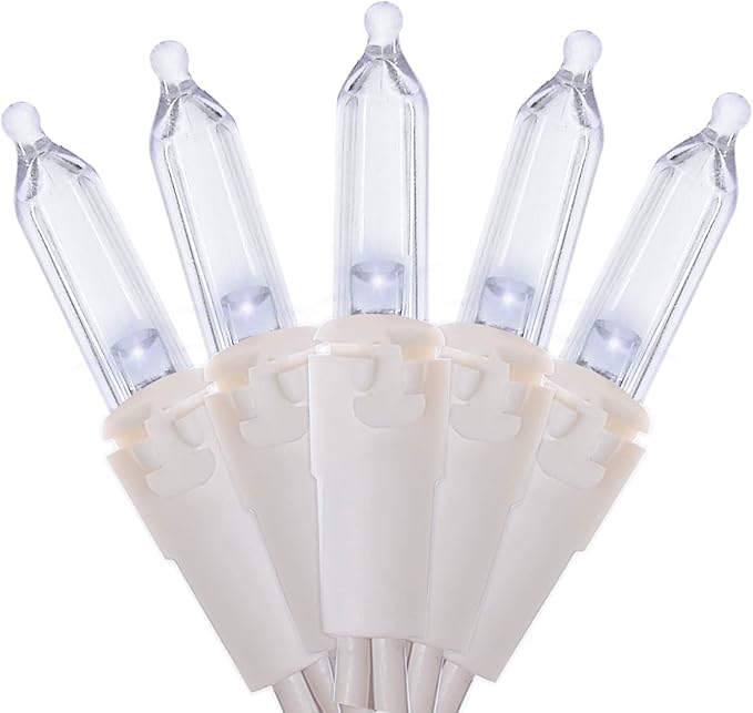 MULTI-SPARKING White LED Christmas Lights - 100 Count Cool White Christmas String Lights for Tree, Party, Wedding, Holiday, Indoor and Outdoor Decor, 33 Feet White Wire, UL Certified, Connectable-VerdiqueGarden