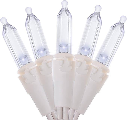 MULTI-SPARKING White LED Christmas Lights - 100 Count Cool White Christmas String Lights for Tree, Party, Wedding, Holiday, Indoor and Outdoor Decor, 33 Feet White Wire, UL Certified, Connectable-VerdiqueGarden