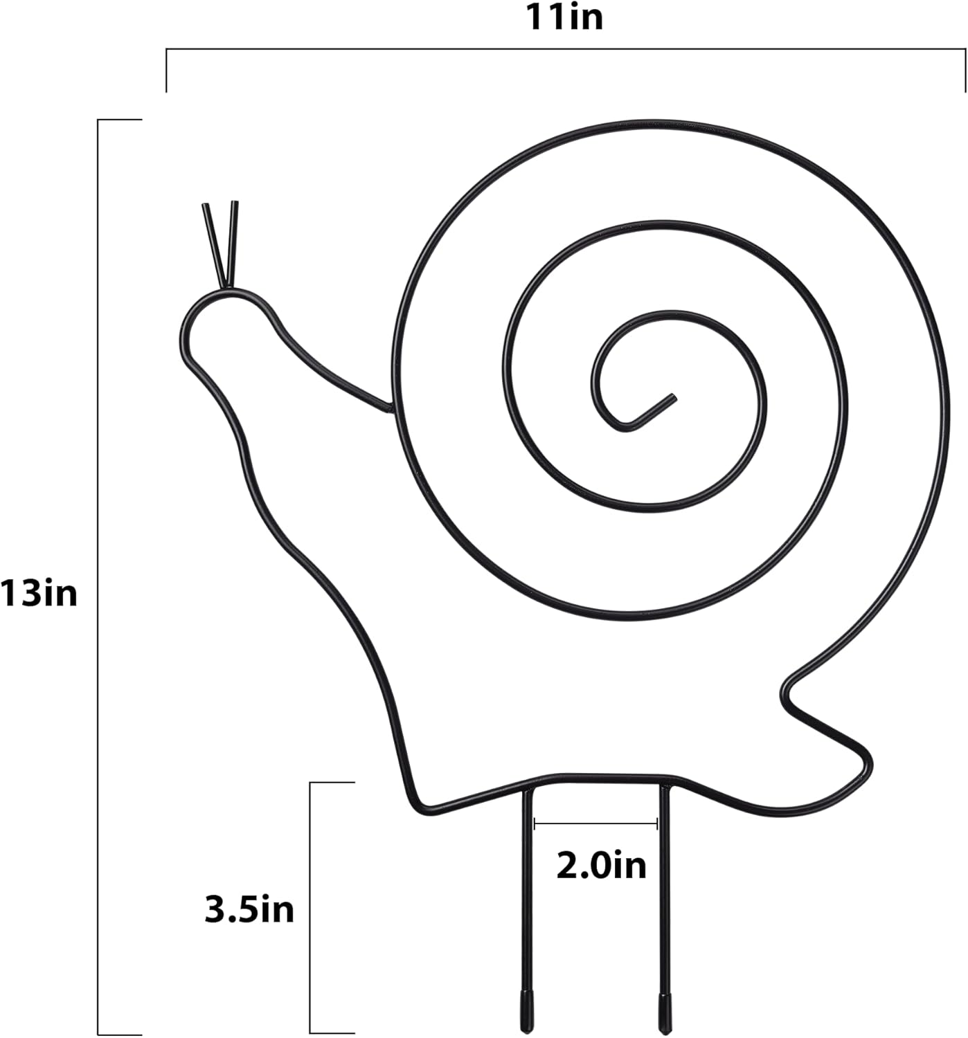 2 Pack Plant Trellis Indoor, 11" W x 13" H Small Trellis for Potted Plants, Decorative Trellis for Climbing Plants Indoor, Ideal for Vines on Tabletops, Balconies, Gardens and Lawns, Snail-Shaped-VerdiqueGarden