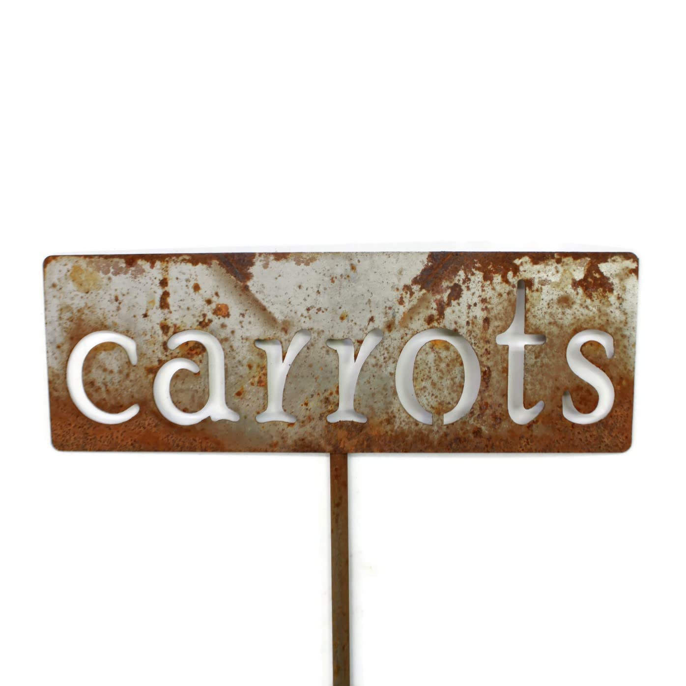 Classic Metal Garden Markers 19 Inches Tall (carrots, Naturally Rusted)-VerdiqueGarden