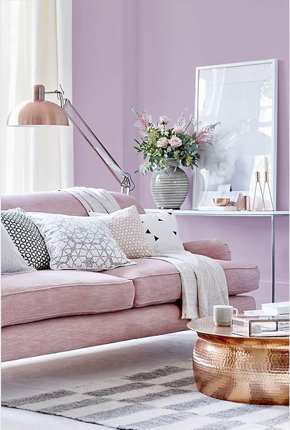 Dimoon 236''x17.7'' Purple Peel and Stick Wallpaper Contact Paper Modern Self Adhesive Wall Paper Removable Renter Friendly Textured Solid Color Shelf Cabinet Vinyl Roll (236''x17.7'',Purple)-VerdiqueGarden