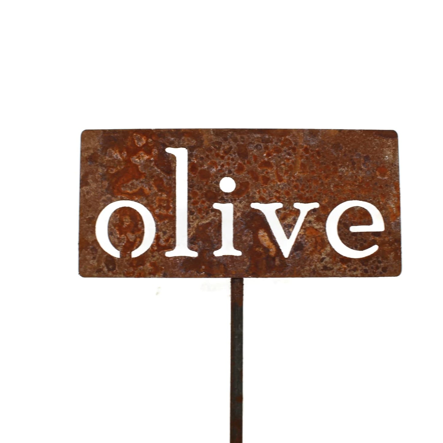 Classic Metal Garden Markers 19 Inches Tall (olive, Naturally Rusted)-VerdiqueGarden