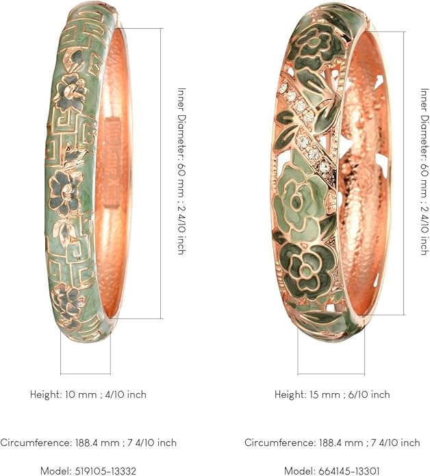 wynameleri Vintage Cloisonne Jewelry Gorgeous Rhinestone Handcrafted Bracelets Enamel Flower Bird Hinged Cuff Bangles Gifts 88A