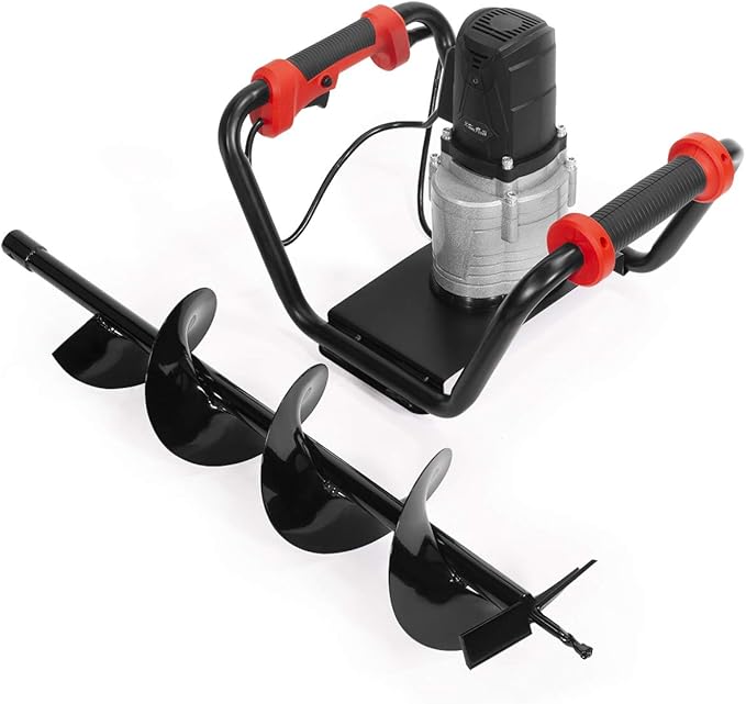 XtremepowerUS 1500W Electric Post Hole Digger Earth Auger Dig Hole Fence Post Hole Digging, Tree Planting with 6" Digging Auger Bit Set, 3/4" Shaft-VerdiqueGarden