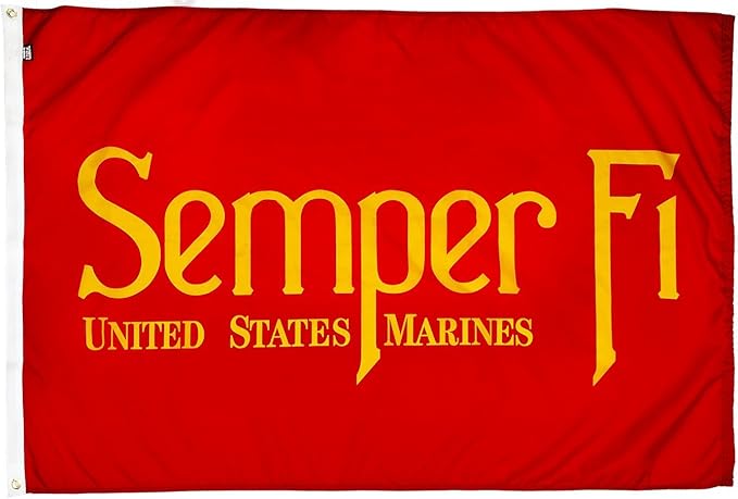 FlagSource Semper Fi Nylon Military Flag, Made in The USA, 3x5'-VerdiqueGarden