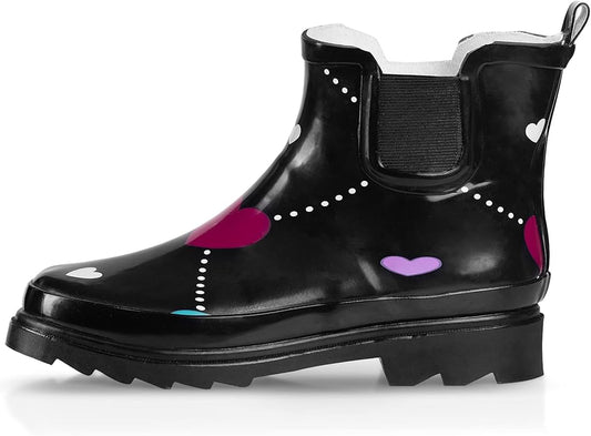 NORTY - Womens Ankle Rain Boots - Ladies Waterproof Winter Spring Garden Boot runs ½ size large-VerdiqueGarden