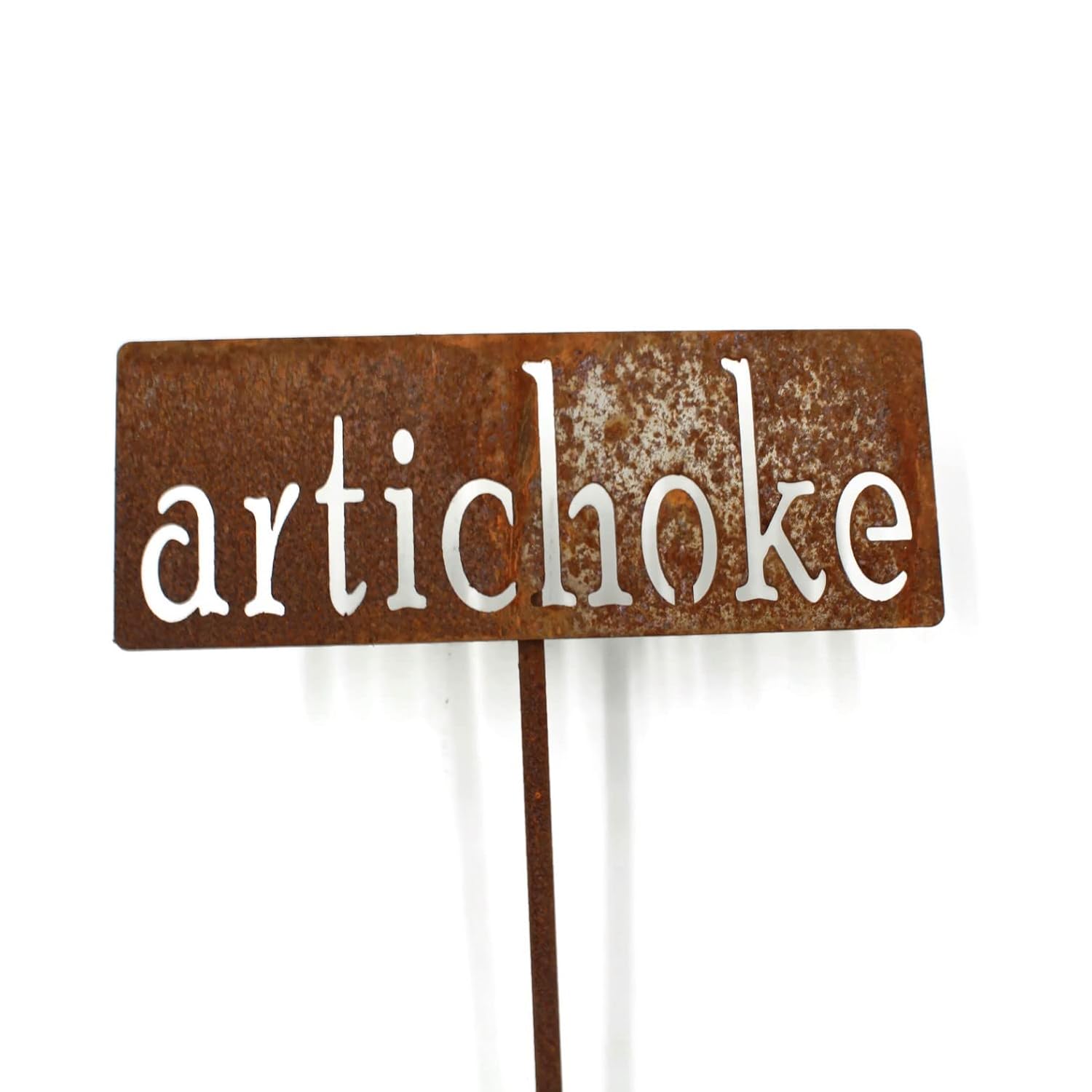 Classic Metal Garden Markers 19 Inches Tall (artichoke, Naturally Rusted)-VerdiqueGarden