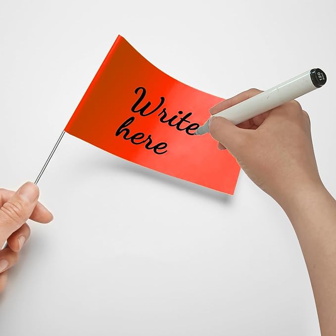 Zozen Marking Flags, Red Color | 1000 Pcs | 15x4x5 Inch, Yard Flags for Lawn & Irrigation & Landscape & Sprinkler & Survey & Dog Training.-VerdiqueGarden