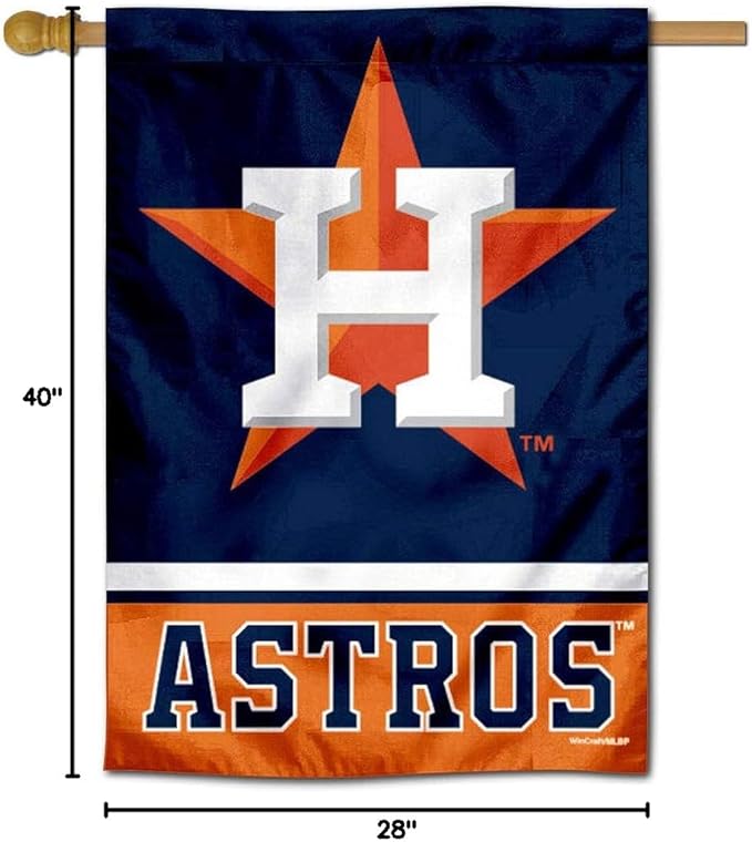 WinCraft Houston Astros Two Sided House Flag-VerdiqueGarden