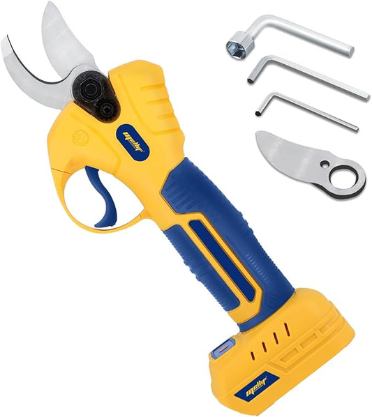 Mellif Electric Pruning Shears Compatible With DeWalt 20V Max Battery (Tool Only), Cordless Garden Pruner w/ 2,6000RPM Brushless Motor, Imported Steel Blades-25mm(0.98 Inch) Cutting Diameter-VerdiqueGarden