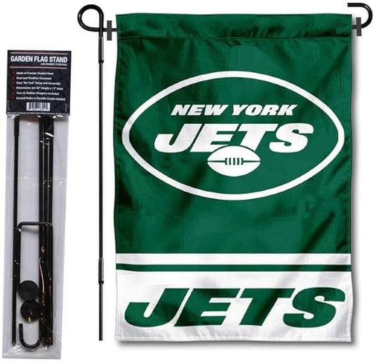 WinCraft New York Jets Garden Flag and Pole Stand Holder-VerdiqueGarden