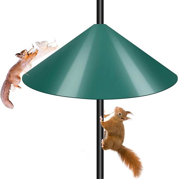 Gtongoko 19 Inch Squirrel Baffle for Bird Feeder Pole Squirrel Guards for Shepherds Hook Stopper for Bird Feeders Green 1 Pack-VerdiqueGarden