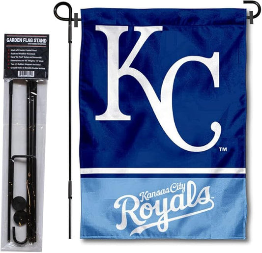 WinCraft Kansas City Royals Garden Flag with Stand Holder-VerdiqueGarden