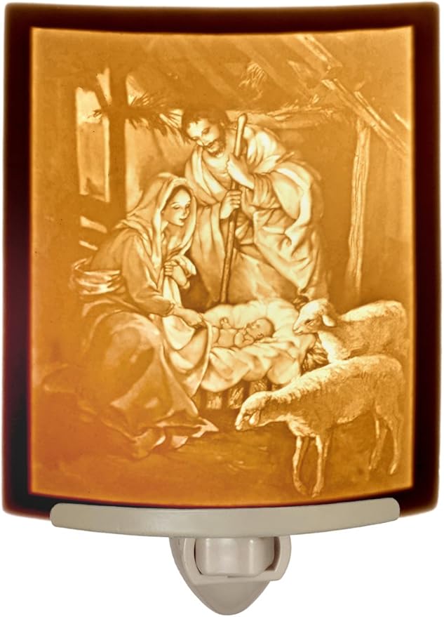 Nativity - Translucent Porcelain Lithophane Christmas Night Light-VerdiqueGarden