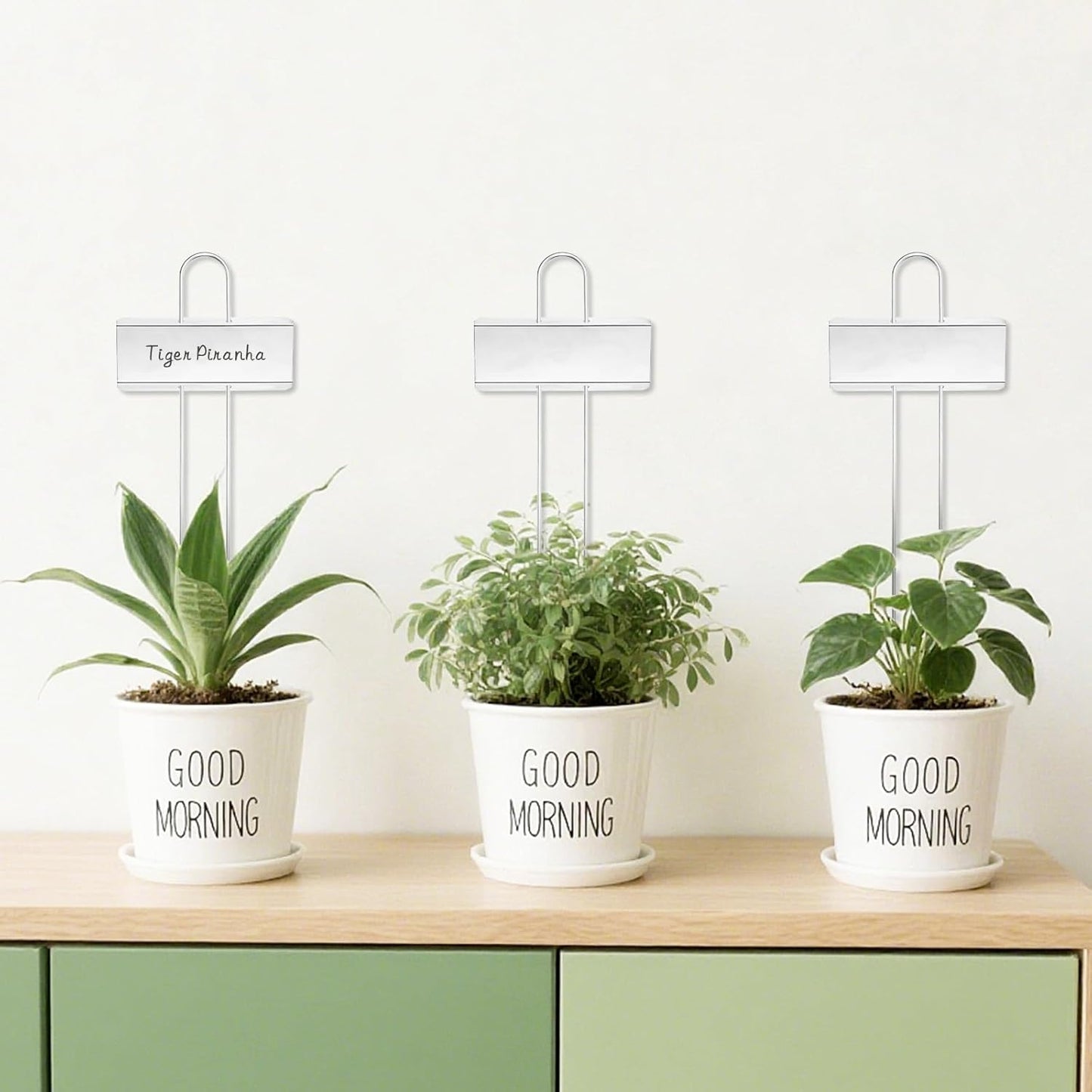 30 Pcs Plant Labels for Outdoor Garden Waterproof Plant Markers for Outdoor Plants, 10.7inch Metal Garden Plants Tags and Labels for Flower Vegetable Seedlings Greenhouse（Silver-VerdiqueGarden