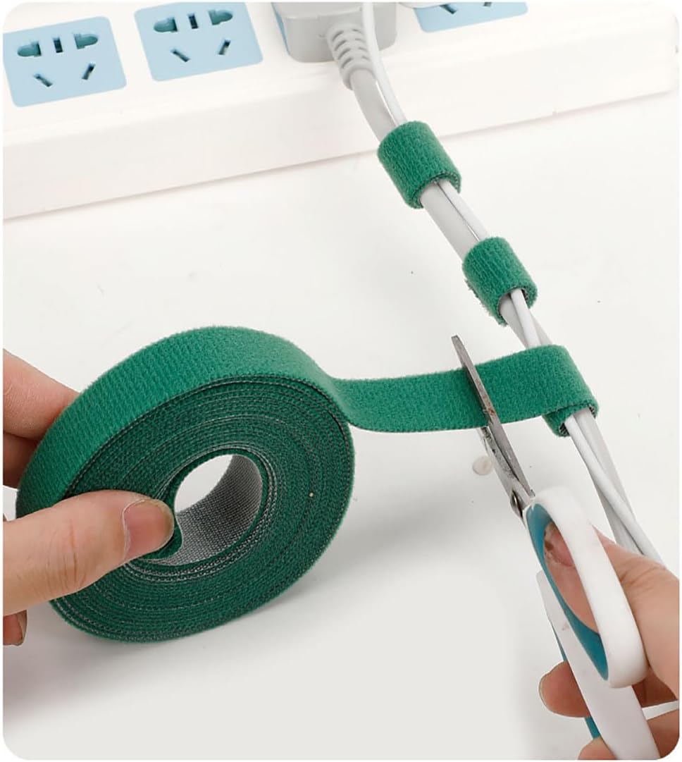 Plant Tape, 32 Ft Green Garden Tape, Twist Ties for Plants 13/16", Plant Supports, Garden Ties for Climbing Plants, Plant Twist Tie for Plant Gardening, Home, Office-VerdiqueGarden