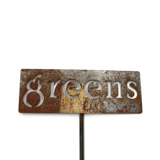 Classic Metal Garden Markers 19 Inches Tall (greens, Naturally Rusted)-VerdiqueGarden