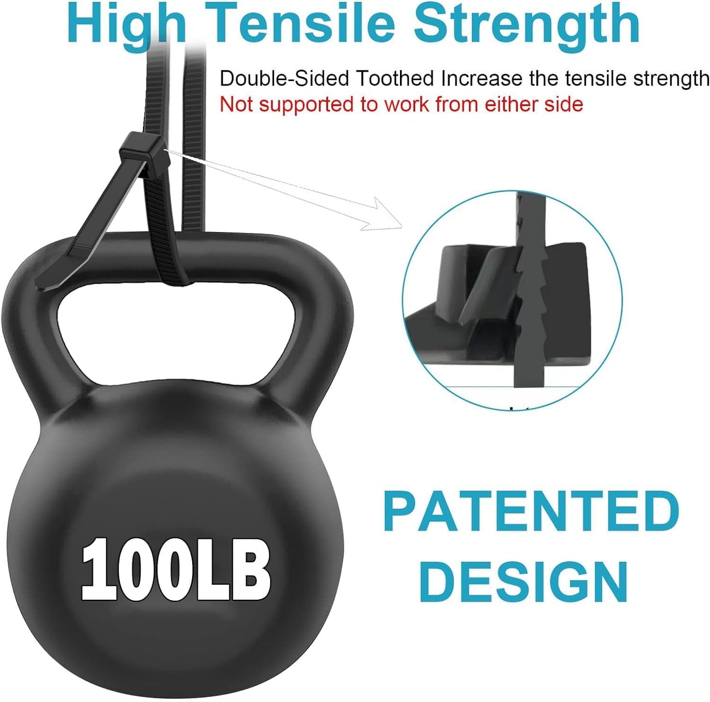 12 Inch Zip Ties Double Sided Toothed (Bulk 1000 Pack),100 LBS Tensile Strength Heavy Duty Cable Wire Ties With Self-Locking Adjustable More Durable Nylon Tie Wraps for Indoor Outdoor-VerdiqueGarden