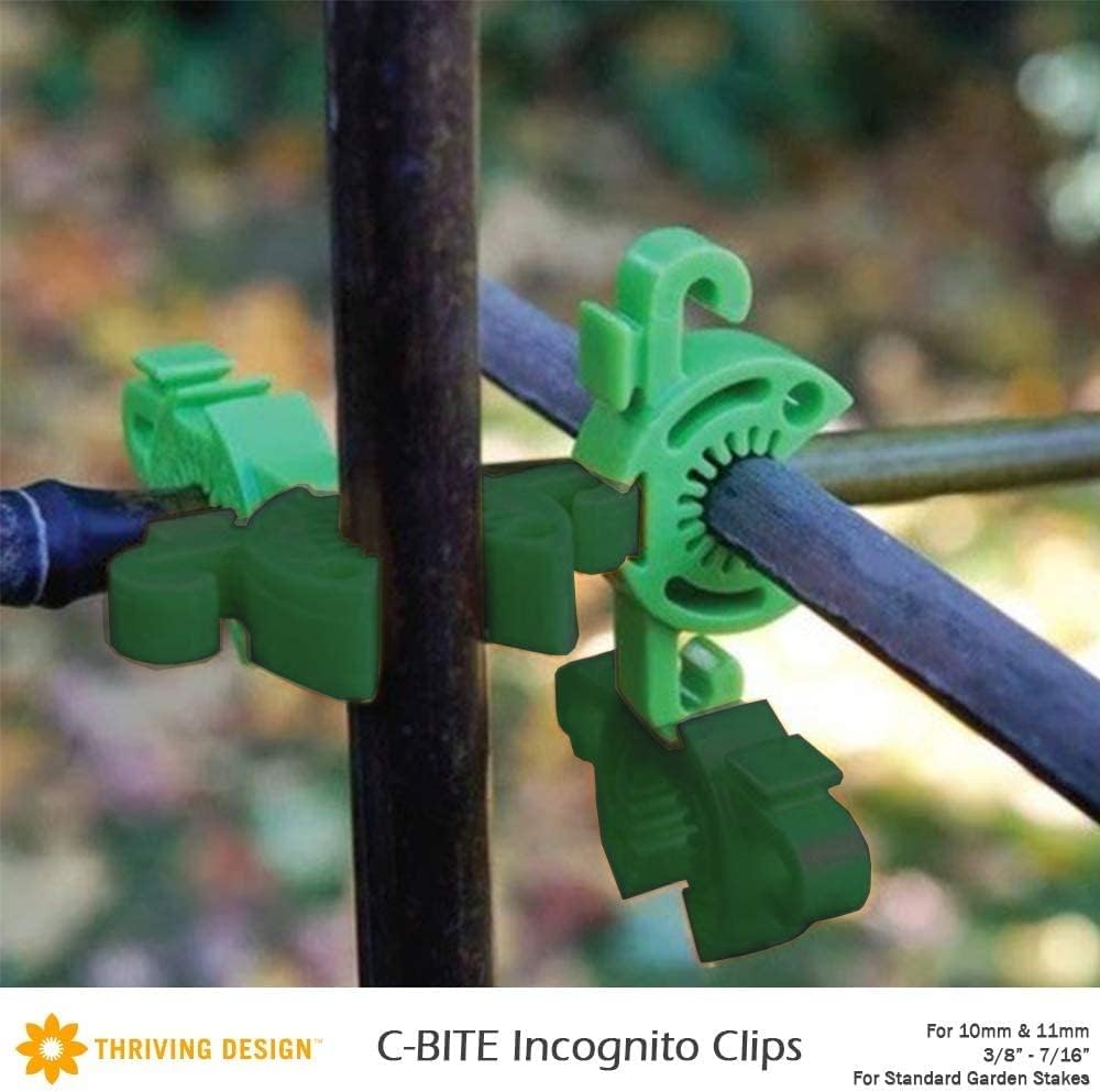 Plant Support Clips for Trellis, Garden Stakes, Wire Fence, Climbing Plants, Indoor Gardening, Hydroponics Systems, and Vines | Durable Gardening Clips (Incognito Green - 100 Pack)-VerdiqueGarden