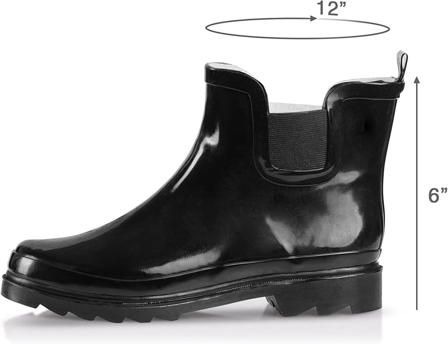 NORTY - Womens Ankle Rain Boots - Ladies Waterproof Winter Spring Garden Boot runs ½ size large-VerdiqueGarden