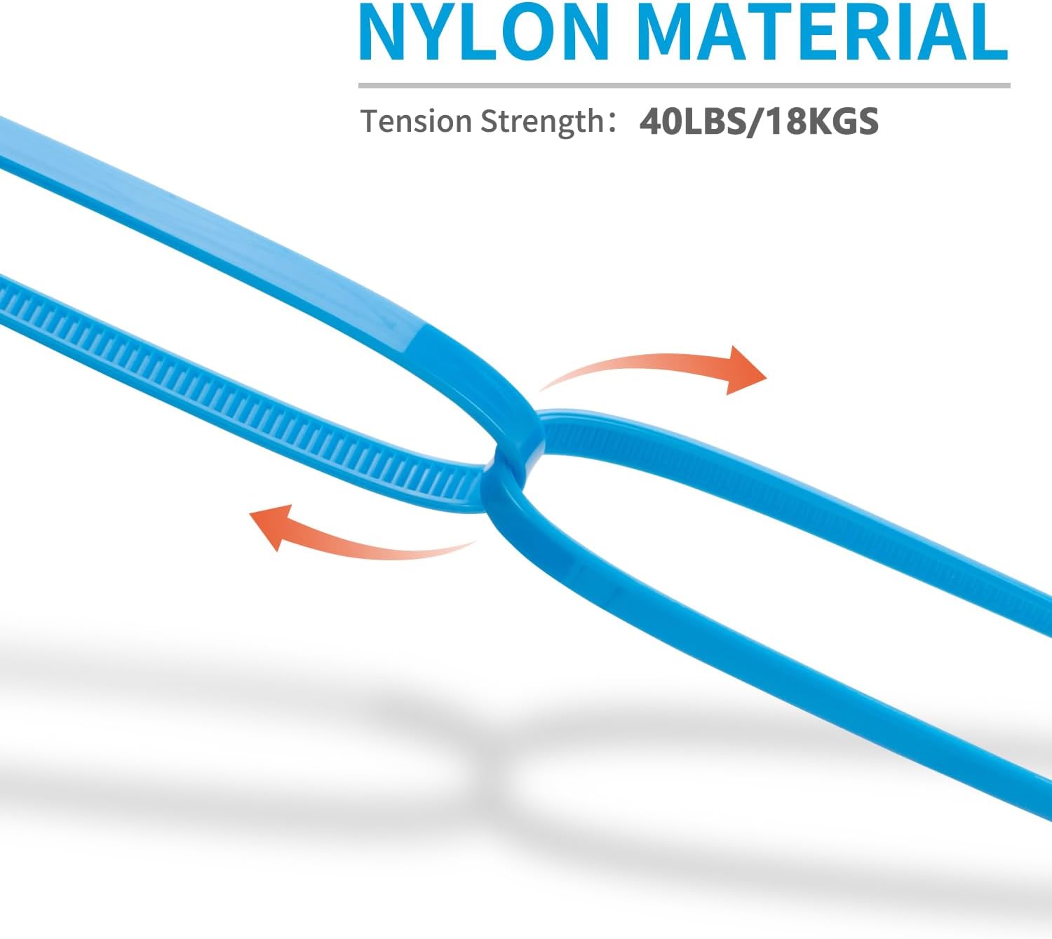 8 Inch Blue Zip Tie 1000 PCS, 40 Lbs - Small to Medium Zip Tie, Nylon PA66 UV Resistant Cable Tie Heavy Duty for Indoor and Outdoor Use - Ideal for bundling and securing objects-VerdiqueGarden