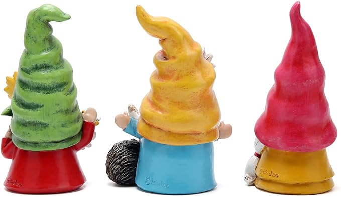 Hodao Set of 3 Spring Gnome Decorations Flower Gnomes Ornaments Decor Summer Gnomes Figurines Spring Gnomes for Outdoor Garden Decor Spring Birthday Gifts for Mom, Women, Grandma (Multicolor)-VerdiqueGarden