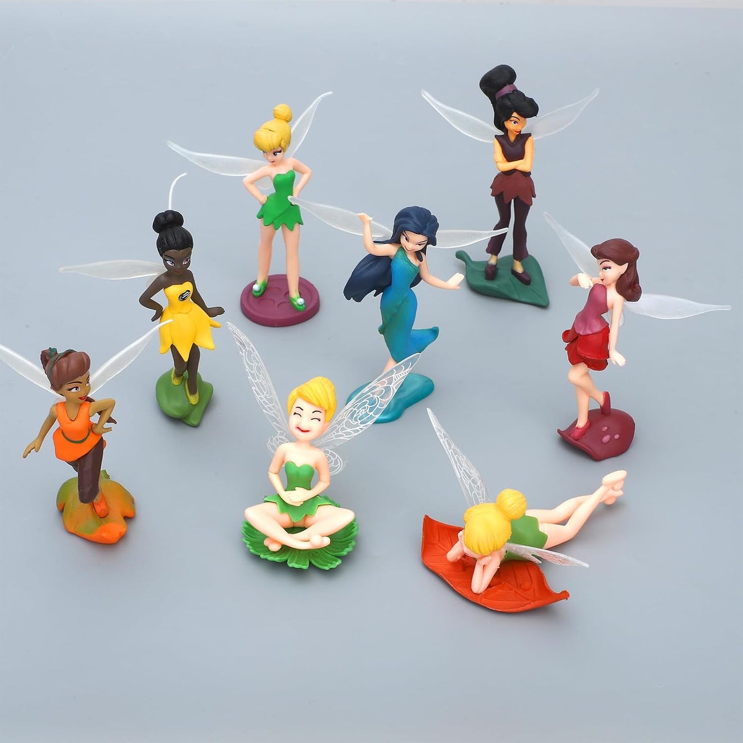 ONEST 13-Piece Miniature Garden Accessories - Small Hand Painted Fairy Figures, Girl Fly Wing Figurines for Car Decor, Fairy Garden, Flower Pot, Birthday Cake Topper-VerdiqueGarden