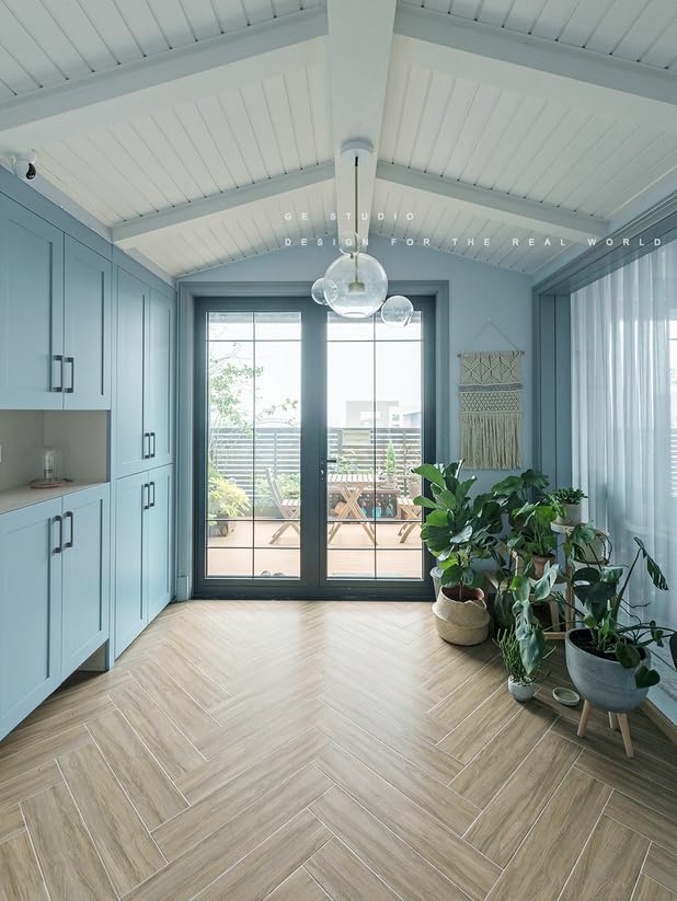 Dimoon 118''x17.7'' Blue Peel and Stick Wallpaper Contact Paper Modern Self Adhesive Wall Paper Removable Renter Friendly Textured Solid Color Shelf Cabinet Vinyl Roll (118''x17.7'',Light Blue)-VerdiqueGarden