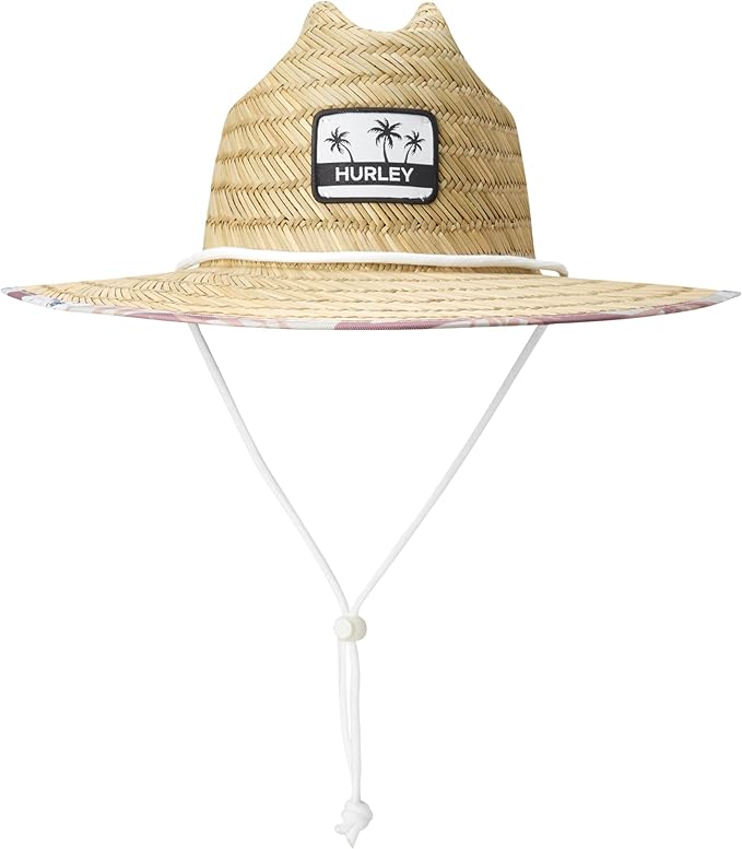 Hurley Women's Straw Hats - Real Straw Hat Medium Brim and Adjustable Chin Strap-VerdiqueGarden