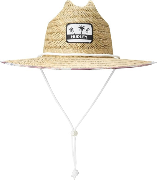 Hurley Women's Straw Hats - Real Straw Hat Medium Brim and Adjustable Chin Strap-VerdiqueGarden